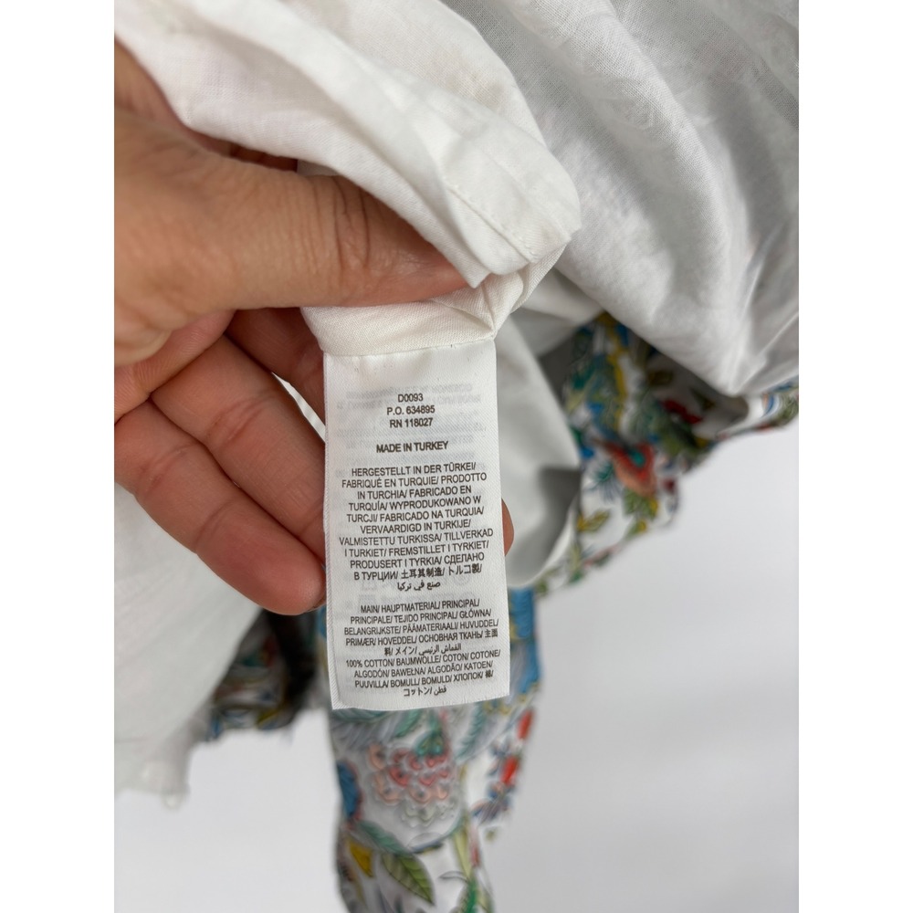 Boden Women Floral Fruit Print Shirt Dress US 10R White Strawberry Lemon Cotton - Picture 11 of 11